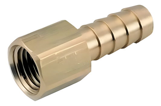Conexión industrial serie 104 de latón hembra NPTF x barbas para manguera - Configura sus medidas