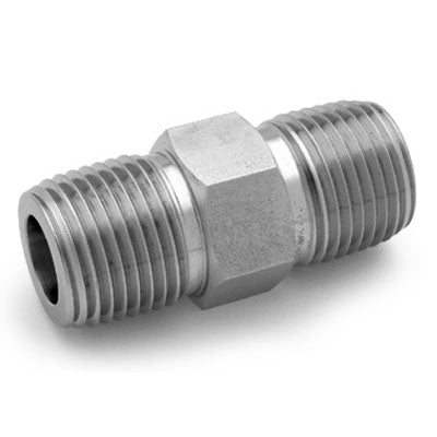 Adaptador niple largo 113H Ham-Let — Macho NPT × Macho NPT