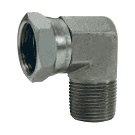 Adaptador Hidráulico Serie 1501 - Codo 90º Macho NPTF x Hembra NPSM Giratoria — render Dixon