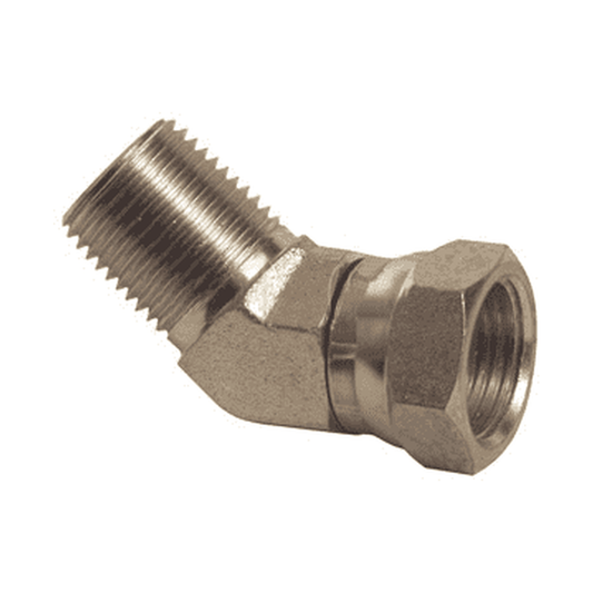 Adaptador Hidráulico Serie 1503 - Codo 45º Macho NPTF x Hembra NPSM Giratoria — render Dixon