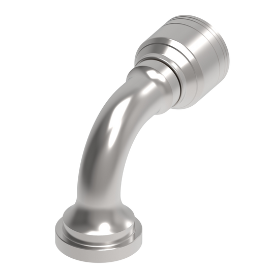 Conexión codo hidráulica 90° serie 1A*FLB* brida dividida código 61 SAE- Configuración de diamtero y conexión de manguera