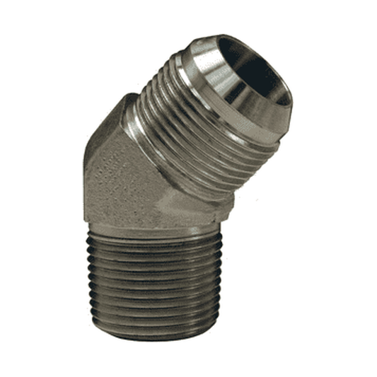 Adaptador Hidráulico Serie 2503 - Codo 45º Macho JIC 37º x Macho NPTF — render Dixon