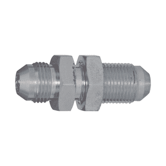 Adaptador Hidráulico Serie 2700LN - Unión Macho JIC 37º x Macho JIC 37º Pasamuros con Tuercas — render Dixon