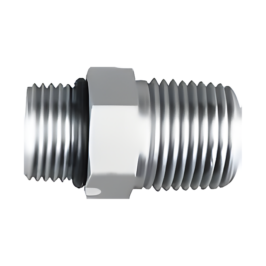 Adaptador Hidráulico Serie 6401 - Macho SAE O-Ring x Macho NPTF — render Dixon