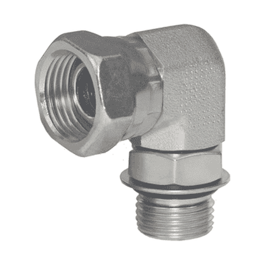 Adaptador Hidráulico Serie 6901 - Codo 90º Macho SAE O-Ring x Hembra NPSM Giratoria — render Dixon