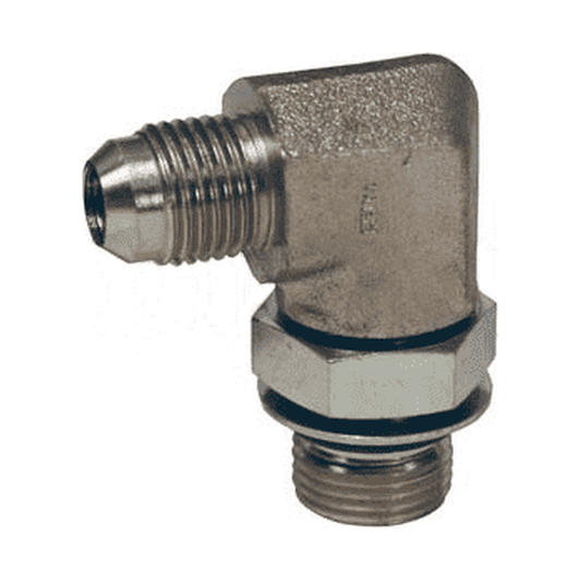 Adaptador Hidráulico Serie B3801 - Codo 90º Macho JIC 37º x Macho BSPP — render Dixon