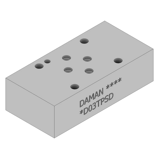Placa Ciega / Tapa Selladora DAMAN Hierro Dúctil CETOP 3 - Cover Plate