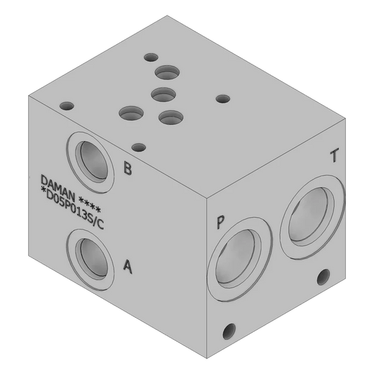 Manifold Hidráulico DAMAN Individual Aluminio 1 Estación CETOP 5 - Rosca SAE