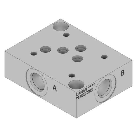 Sub-base Hidráulica DAMAN Individual Aluminio CETOP 5 - Rosca SAE