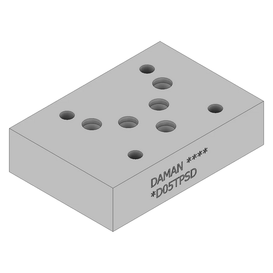 Placa Ciega / Tapa Selladora DAMAN Aluminio CETOP 5 - Cover Plate
