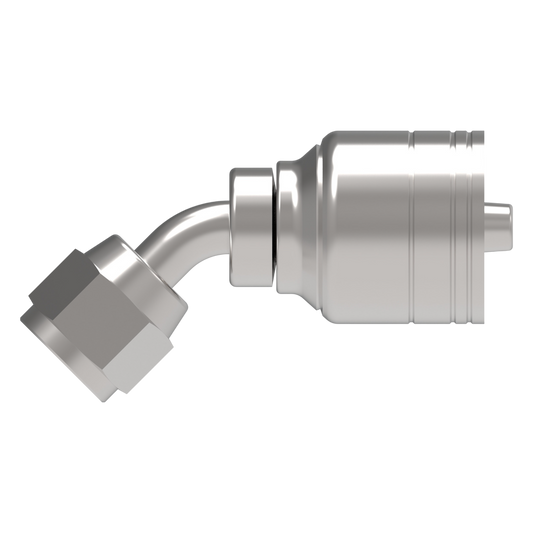 Conexión codo hidráulica 45° serie 1AA*FJA* hembra JIC/SAE 37°, giratoria- Configurable en rosca y Tamaño de manguera