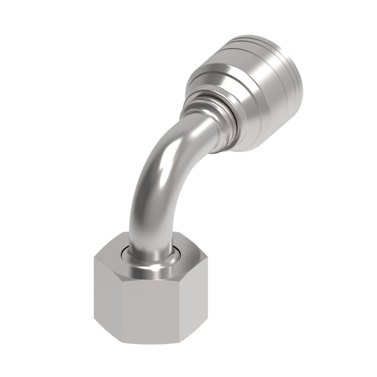 Conexión codo hidráulica 90° serie 1A*DSB* hembra giratoria DKO servicio pesado- Configuración de diamtero y conexión de manguera