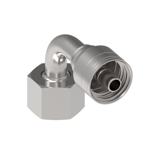 Conexión codo hidráulica 90° serie 1A*DSB* hembra giratoria DKO servicio pesado- Configuración de diamtero y conexión de manguera