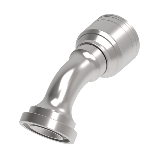 Conexión codo hidráulica 45° serie 1A*FLA* brida dividida código 61 SAE- Configuración de diamtero y conexión de manguera