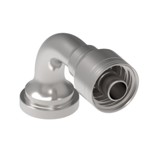 Conexión codo hidráulica 90° serie 1A*FLB* brida dividida código 61 SAE- Configuración de diamtero y conexión de manguera