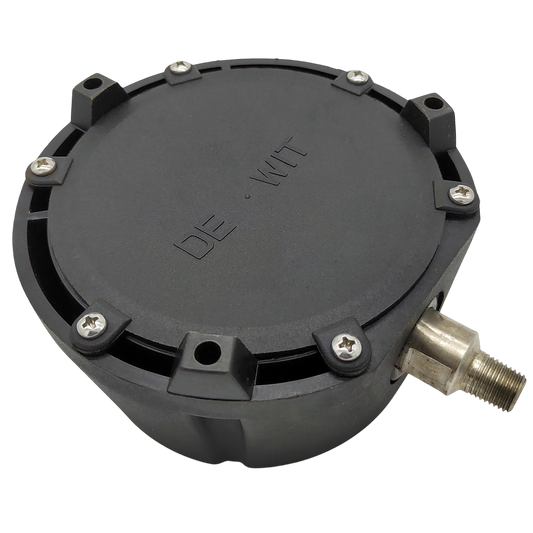 Manómetro Industrial conexion inferior modelo 2000 115mm, caja fenol tipo torreta frente sólido - Configurable rangos de presión