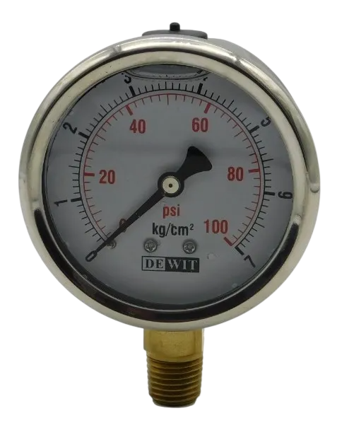 Manómetro Industrial posterior modelo 251, caja acero inoxidable - Configurable tamaños de caratula, rangos de presión