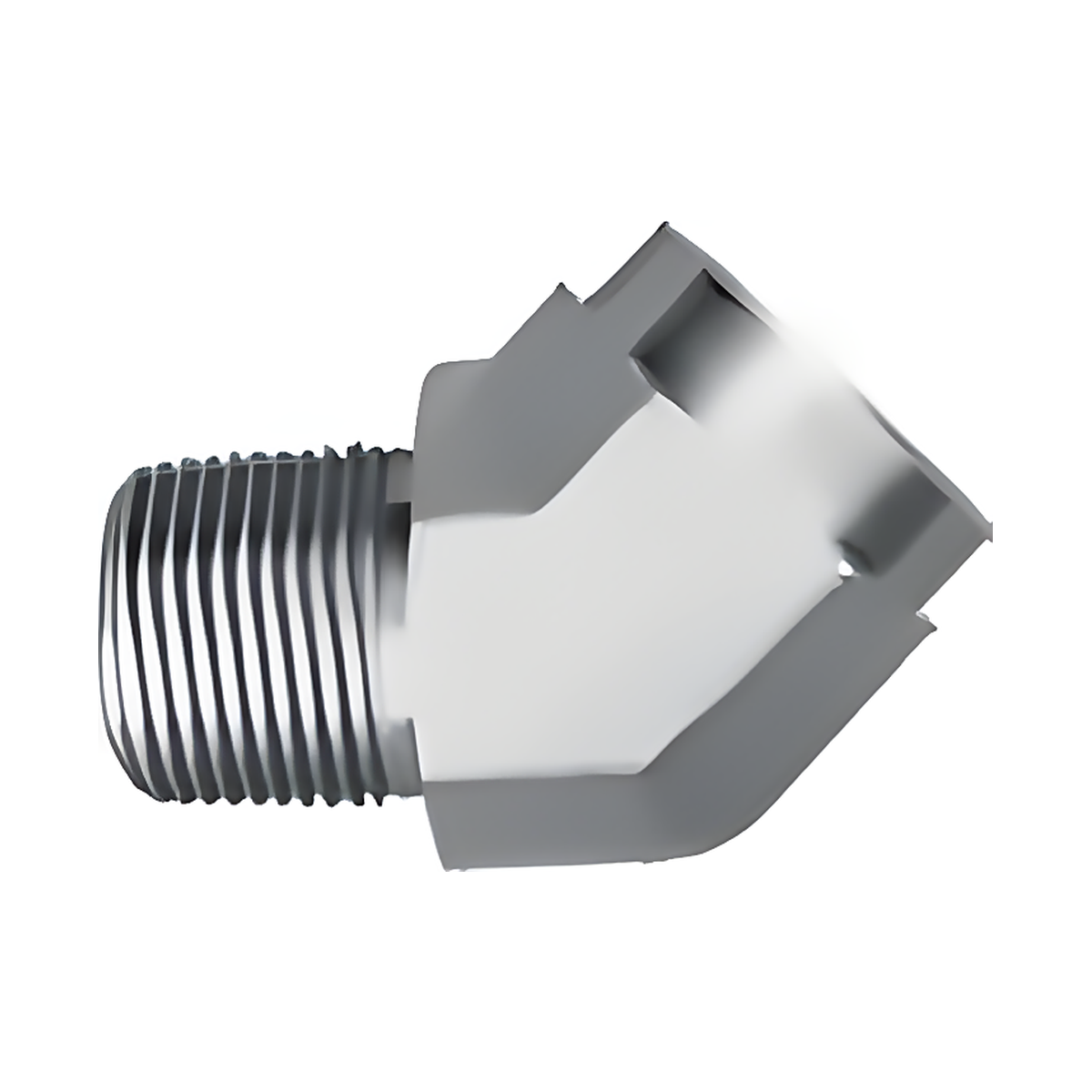 Adaptador Hidráulico Serie 5503 - Codo 45º Macho NPTF x Hembra NPTF — render Dixon