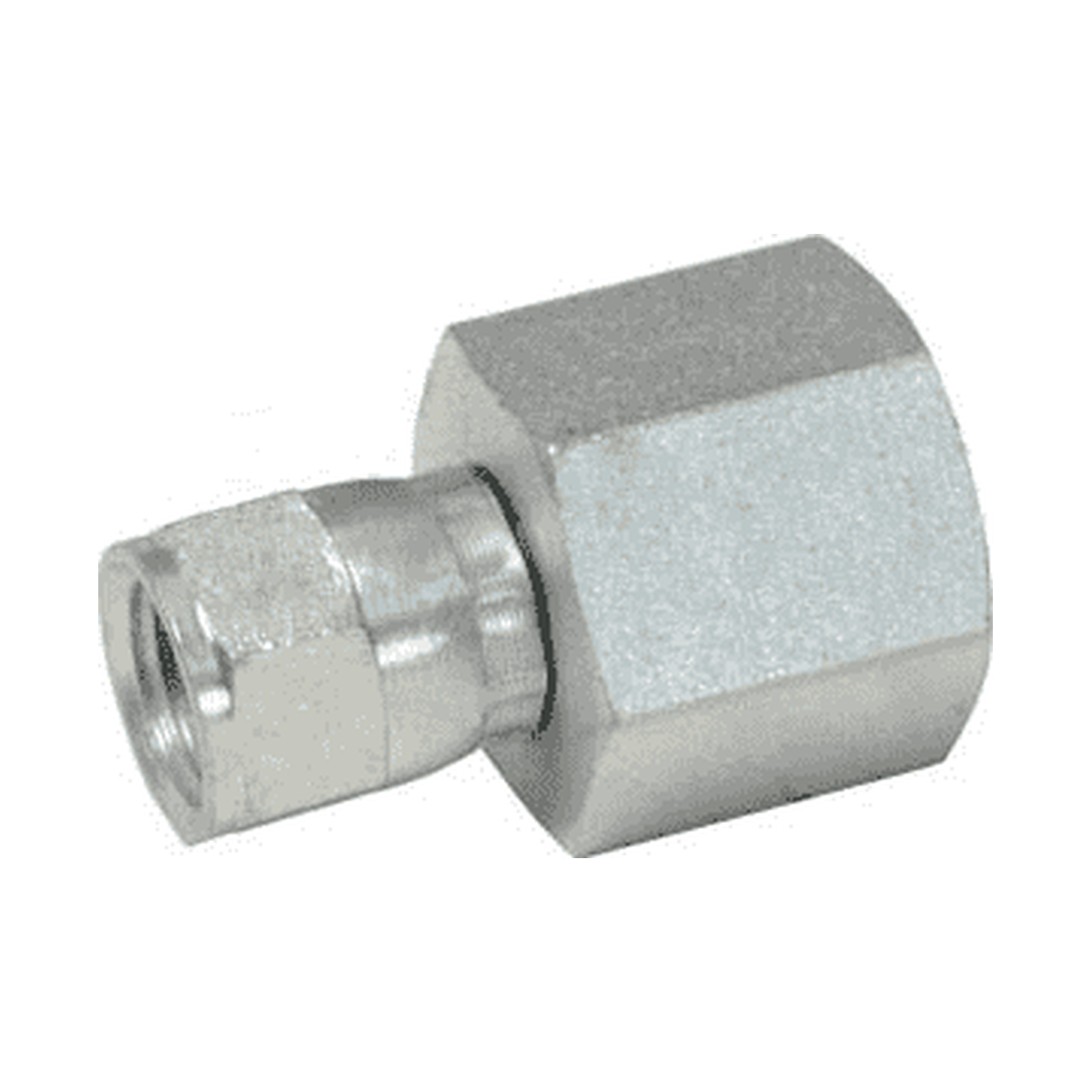 Adaptador Hidráulico Serie 6506 - Hembra JIC 37º Giratoria x Hembra NPTF — render Dixon