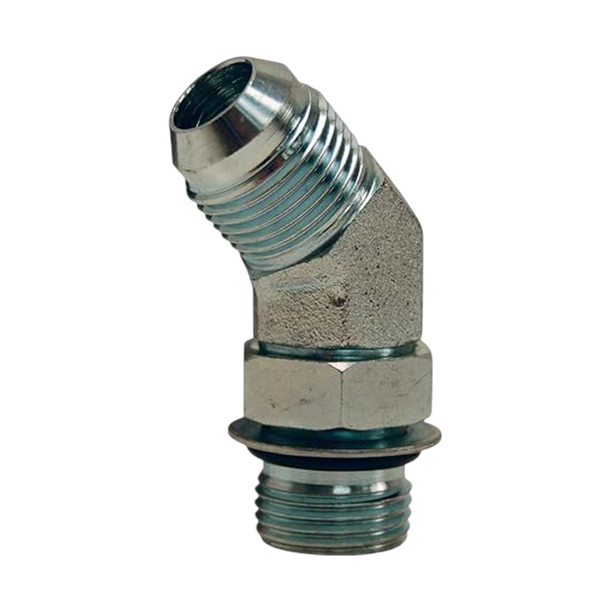 Adaptador hidráulico serie 1240 rosca codo a 45° macho SAE O-Ring x macho JIC 37º -Configura sus medidas