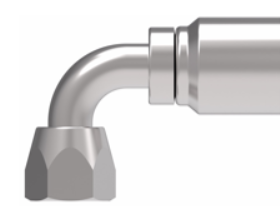 Conexión codo 90° hembra giratoria DIN 3902, DKO serie ligera para manguera de 4 espirales serie 4S - Configura sus medidas