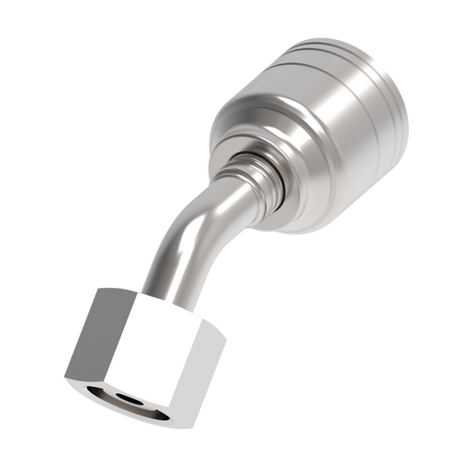 Conexión codo hidráulica 45° serie 1A*DLA* hembra giratoria DKO servicio ligero- Configuración de diamtero y conexión de manguera