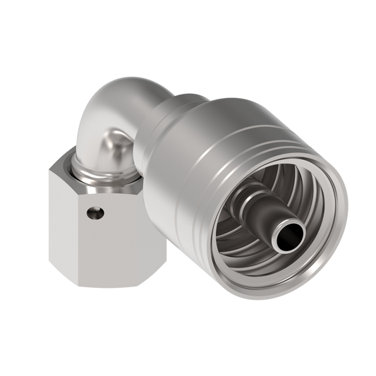 Conexión codo hidráulica 90° serie 1A*DLB* hembra giratoria DKO servicio ligero- Configuración de diamtero y conexión de manguera