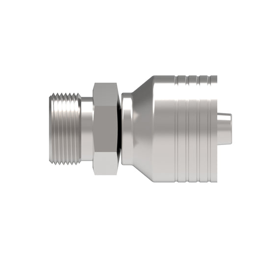 Conexión recta macho fija DIN 3902 DKO, cono 24° serie pesada para manguera de 4 espirales serie 4S - Configura sus medidas