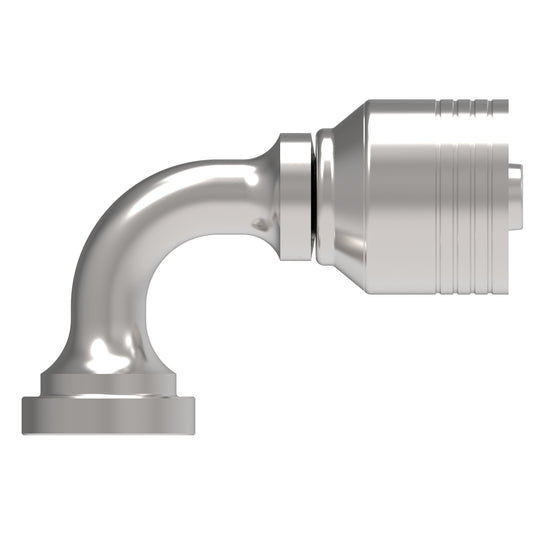 Brida codo 90° SAE Código 61 (3000 psi) para manguera de 4 espirales serie 4S - Configura sus Medidas