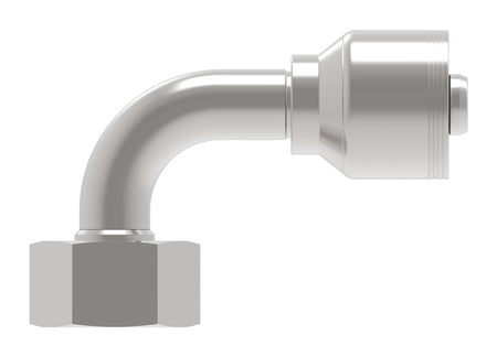 Codo 90° — Danfoss 4S Series Crimp Hose Fittings Female Swivel DIN 24 Seat 90 Elbow 4SXXDSB12 (CENTER)