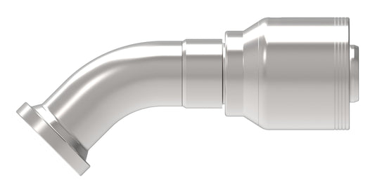 Brida codo 45° SAE Código 61 (3000 psi) para manguera de 4 espirales serie 4S - Configura sus Medidas